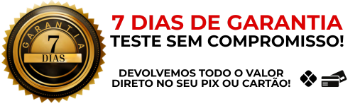 Garantia de 7 dias de satisfação ou seu dinheiro de volta